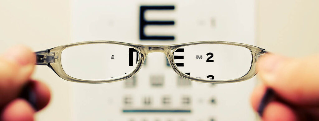 banner for glasses chart